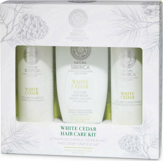 Natura Siberica White Cedar Hair Care Kit Σετ Περιποίησης Μαλλιών Όγκου για Όλους τους Τύπους με Σαμπουάν, Μάσκα & Conditioner 3τμχ