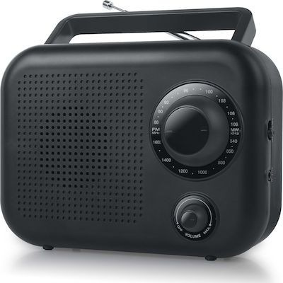 New One R210 Retro Tabletop Radio Electric / Battery Black