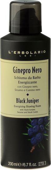 L' Erbolario Spumă De Ras Energizantă Ginepro Nero 200ml