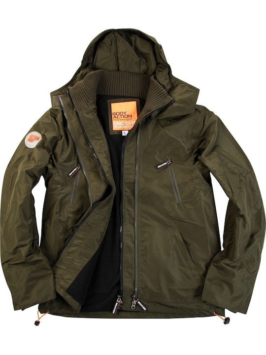 Body Action Winter Fleece Lined Jacke 073617-Grünes