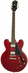Epiphone Ηλεκτρική Κιθάρα ES-335 με HH Διάταξη Μαγνητών Ταστιέρα Rosewood σε Χρώμα Cherry
