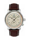 Zeppelin LZ126 Los Angeles Watch Chronograph Battery with Brown Leather Strap