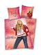 Homeline Hannah Montana 944 Σετ Παιδική Παπλωματοθήκη Μονή με Μαξιλαροθήκη Πορτοκαλί 170x250εκ.