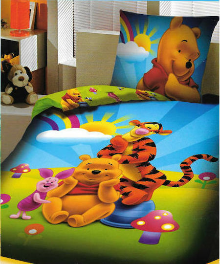 Disney Winnie Fantasy Land Kids Duvet Cover Single Multicolored 160x260cm