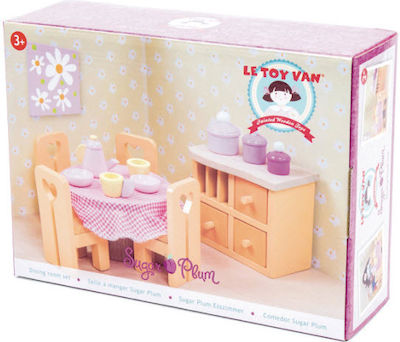 Le Toy Van Sugerplum Dining Room Furniture for Dollhouse