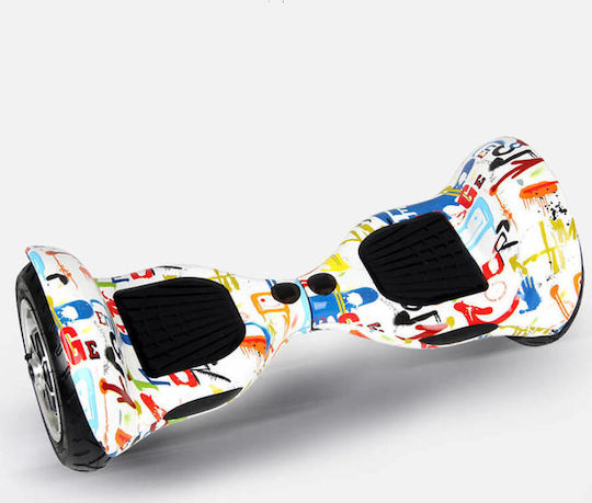 Smart Balance Wheel 10" Graffiti Hip-Hop Hoverboard με 12km/h Max Ταχύτητα και 20km Αυτονομία Πολύχρωμο