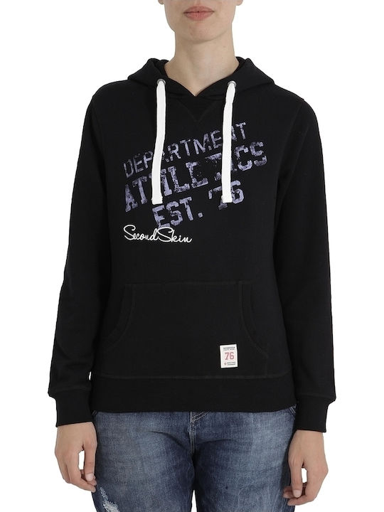 2nd Skin SSL354-6216 Black Women's Hooded Fleece Sweatshirt Black