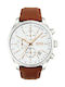Boss Contemporary Sport Herrenuhr 43mm Chronograph Batterie mit Braun Lederarmband