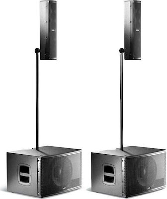 FBT Vertus CS-1000 41021 Set mit Aktiven Sprecher PA 1000W mit Woofer 12" 37.7x45x56.5cm.