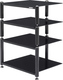 NorStone Bergen 2 Mobilier Hi-Fi cu 4 Rafturi Negru 55.9x70.9x50cm