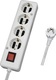 CHaralampidis Four-socket Straight 3x1.5mm Power Strip 4 Positions with Switch and Cable 3m