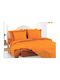SB Home Bettbezug Baumwolle Einzelbett 160x240 Sunset 28 Orange