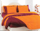 SB Home Bettbezug Baumwolle Einzelbett 160x240 Sunset 29 Orange