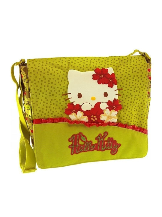 Graffiti Hello Kitty Cherryland School Bag Shoulder Elementary, Elementary in Green color