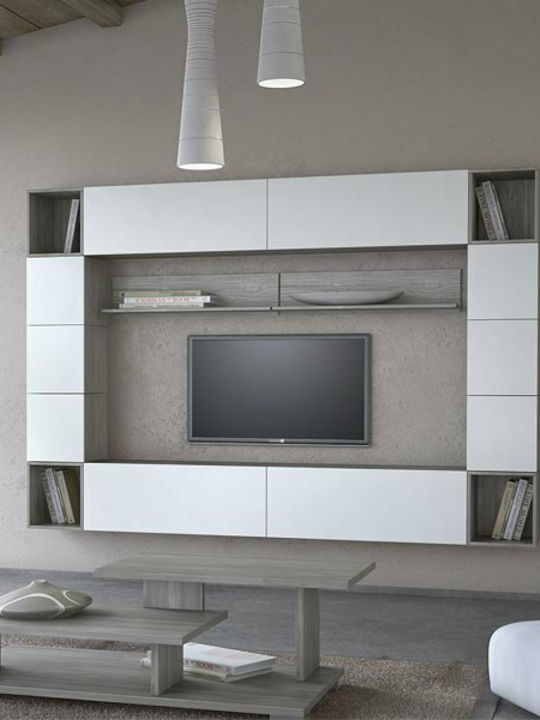 Wohnzimmer TV-Einheit Smart No 8D Weiß L272xB45xH200cm