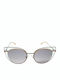 Fendi Palladium Women's Sunglasses with Orange Metal Frame and Gray Gradient Lens FF 0176/S 010
