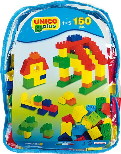 Androni Giocattoli Blocks UnicoPlus Single-Base Backpack Middle for 1.5-5 years old Years 150pcs