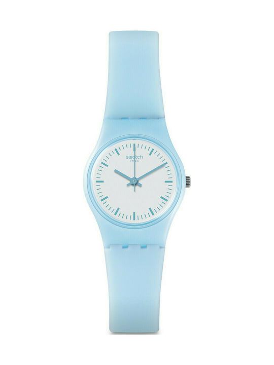 Swatch Clearsky Light Watch with Blue Rubber Strap