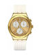 Swatch Soukaina Watch Chronograph with White Rubber Strap