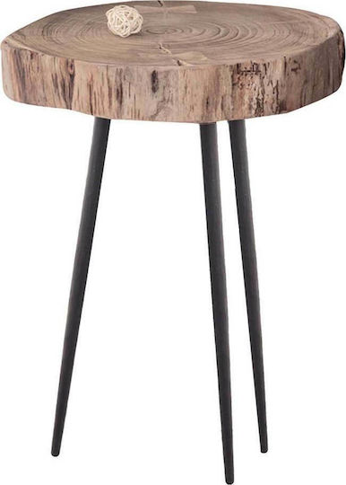 Rundes Beistelltisch Patel aus Massivholz Beige B35xL34xH54cm EAN7104,1
