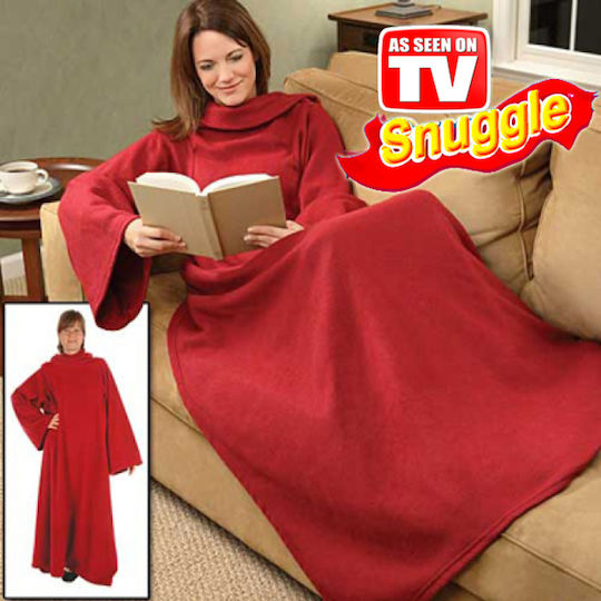 Snuggie Snuggle Decke mit Ärmeln 135x175cm Rote