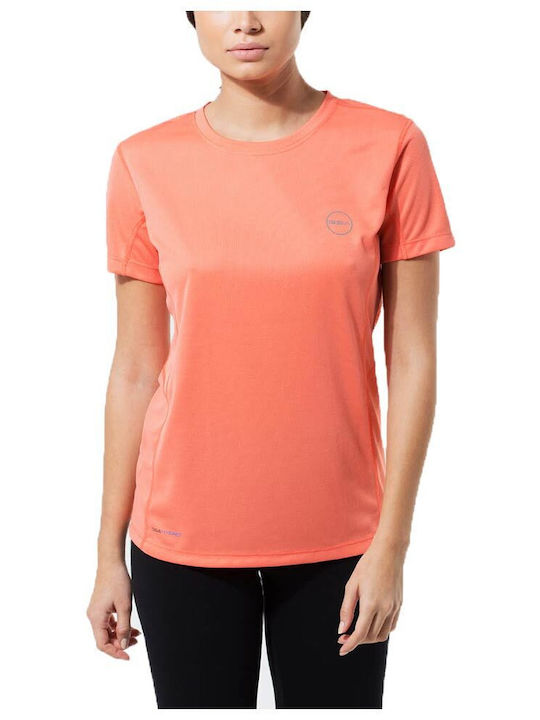 GSA Performance Tee 18-2608 Coral Women's Athletic Blouse Short Sleeve Orange