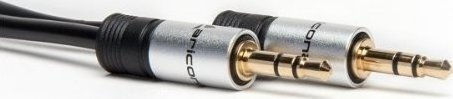 ATC 3.5mm Jack Cable 3.5mm Male - 3.5mm Male Black 2m With Gold Plated Terminals 3.5 TRS
