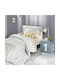Saint Clair Комплект чаршафи Единично Памучни Stripes Синьо 160x250см 3бр
