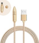 Mizoo X26 Bullet 1m Braided USB 2.0 to micro USB Cable Gold (690100004)