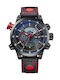 Weide Watch Battery with Black Leather Strap WD10524