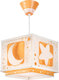 Ango Moon Orange Single Bulb Kids Lighting Pendant of Plastic with Drive Size E27 In Orange Colour