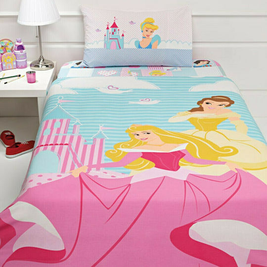 Palamaiki Set Pături Pentru Copii Semi Dublu Cu Față De Pernă Princess PW Multicolor 170x250 cm