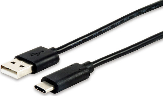 Equip USB 2.0 Cable USB-C male - USB-A Μαύρο 1.0m 12888107