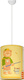 Starlight Kids Plastic Single Ceiling Light E27 Yellow 22x30cm