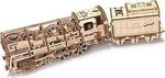 Ugears Wooden Construction Toy Model Steam Locomotive with Tender for 14+ years