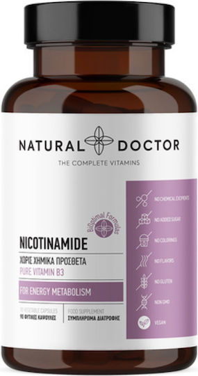 Natural Doctor Nicotinamide Βιταμίνη για την Υγεία του Νευρικού Συστήματος 500mg 90 φυτικές κάψουλες