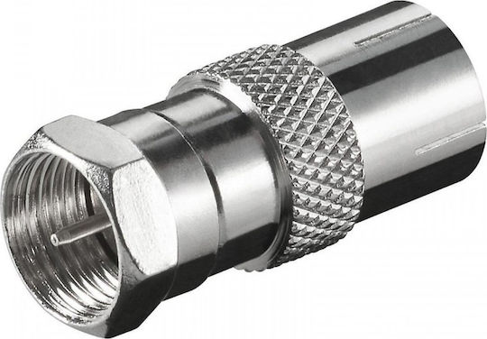 ATC Converter F-Connector Male to Coaxial Female Silver 1 Piece 03.003.0028