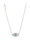 Women's rose gold necklace with eye and cross K14 024619 024619 024619 Gold 14 Karat