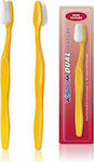 Wisdom Toothbrush Dual Texture 1τμχ Manual Toothbrush Medium Orange 1pcs