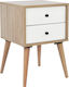 Nachttisch Oliver Natural / White 40x40x60cm