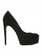 Sante Suede Black Heels