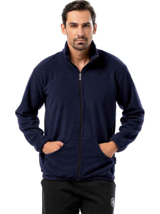 Bodymove Men's Fleece Cardigan Navy Blue