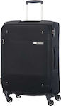 Samsonite Base Boost Spinner Medium Travel Suitcase Fabric Black with 4 Wheels Height 66cm.