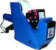 All About Print 2316 Mechanischer Tragbarer Etikettendrucker 2 Zeilen Blau