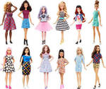 Barbie Doll Fashionistas for 3++ Years 30cm. (Various Designs/Assortments of Designs) 1pc