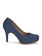 Tamaris Suede Blue Heels Valui