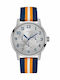 Guess Herrenuhr 39mm Batterie mit Stoffarmband