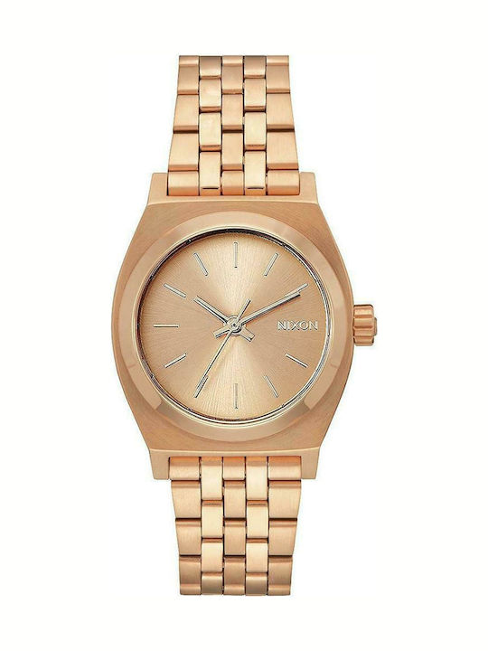 Nixon Γυναικείο Ρολόι 31mm Μπαταρίας με Ροζ Χρυ...