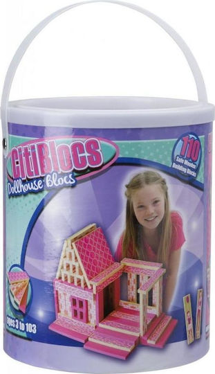 Alex Toys Wooden Building Blocks Doll House for 3+ Years 110 Pieces
