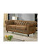 Woodwell Chesterfield Dreisitzer Sofa Antiquit Braun Camel 190x82x77cm E942,3